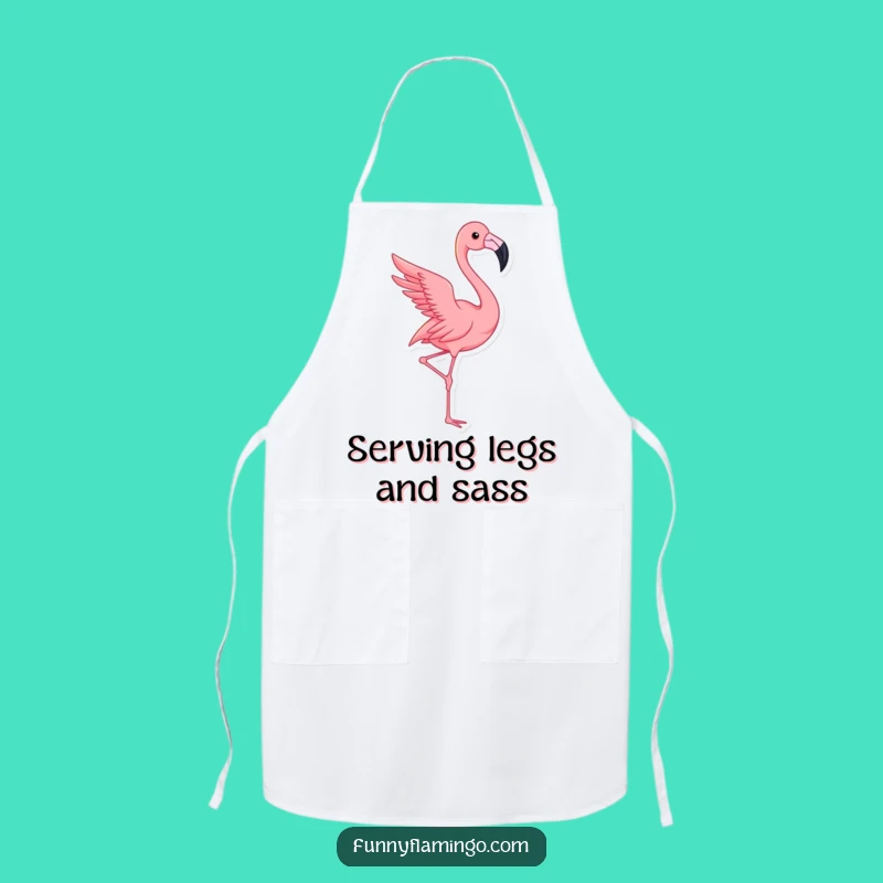 Funny Flamingo Apron - Charming and Hilarious Kitchen Accessory for Bird Lovers
