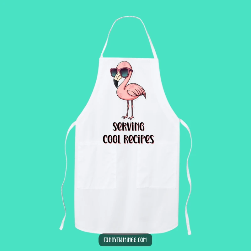 Funny Sunglasses Flamingo Apron - Cool and Hilarious Kitchen Wear for Bird Fans