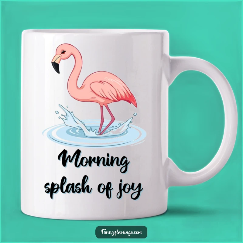 Funny Flamingo Splash Mug: Playful Bird Fun Perfect for a Hilarious Gift