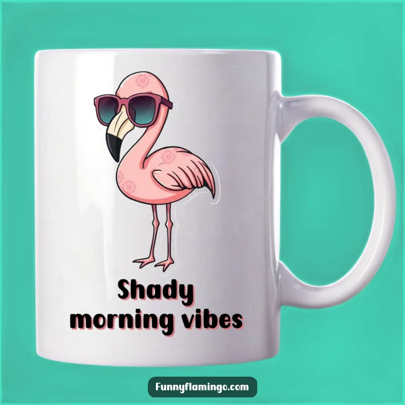 Funny Sunglasses Flamingo Mug - Cool and Hilarious Gift for Laid-back Bird Lovers