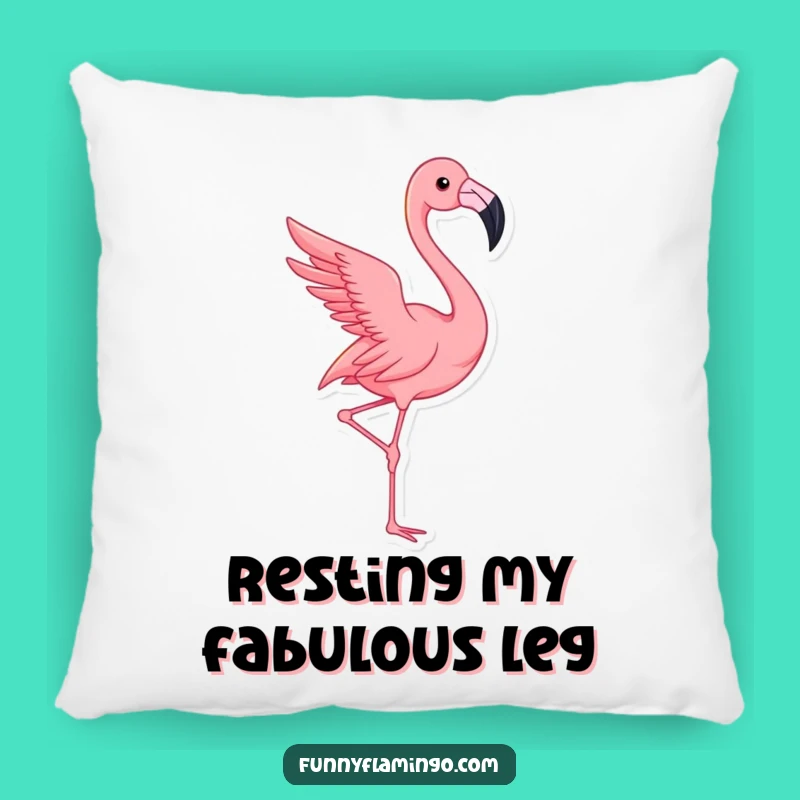 Funny Flamingo Pose Pillow - Soft and Hilarious Decor for Bird Fans