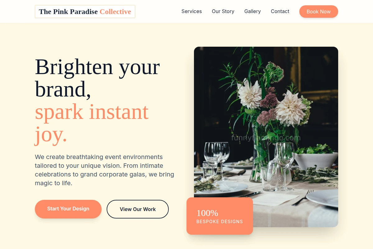 Coral Event Decor