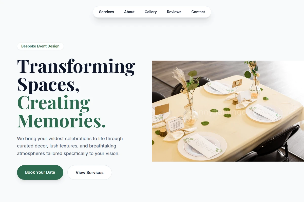 Palm Event Decor