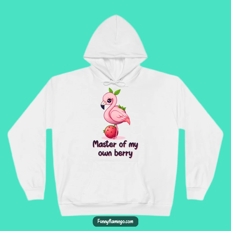 Cozy Funny Flamingo Berry Balancing Hoodie: Warmth Meets Whimsical Charm for a Great Gift