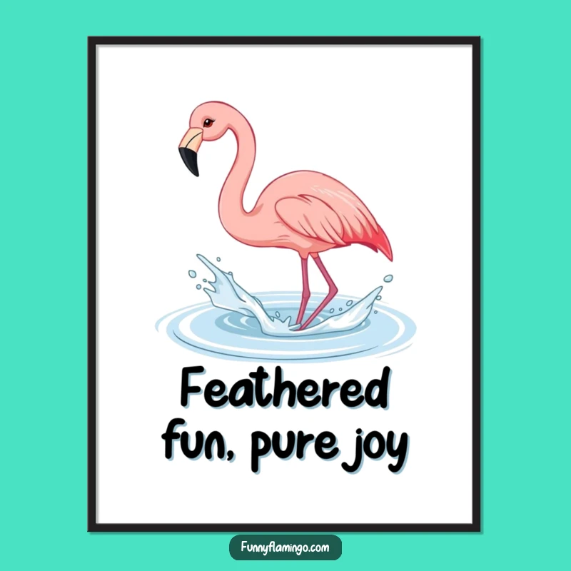 Splashy Flamingo Art: Free Printable Quirky Decor for a Fun, Lively Atmosphere!