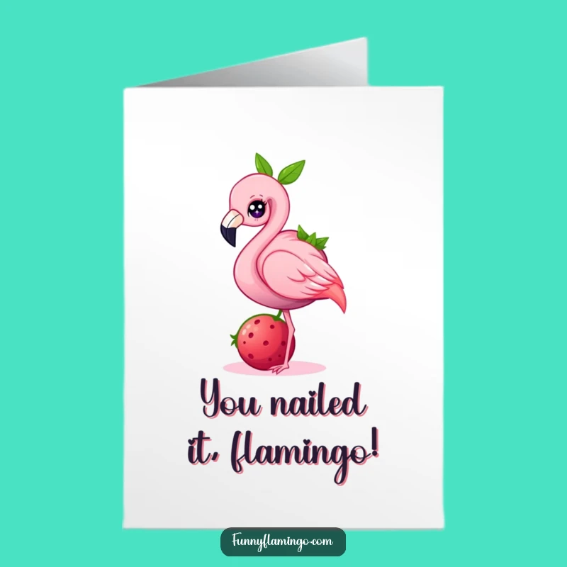 Free Printable Flamingo Card: Hilarious Congrats Celebration for Your Amazing Achievement!