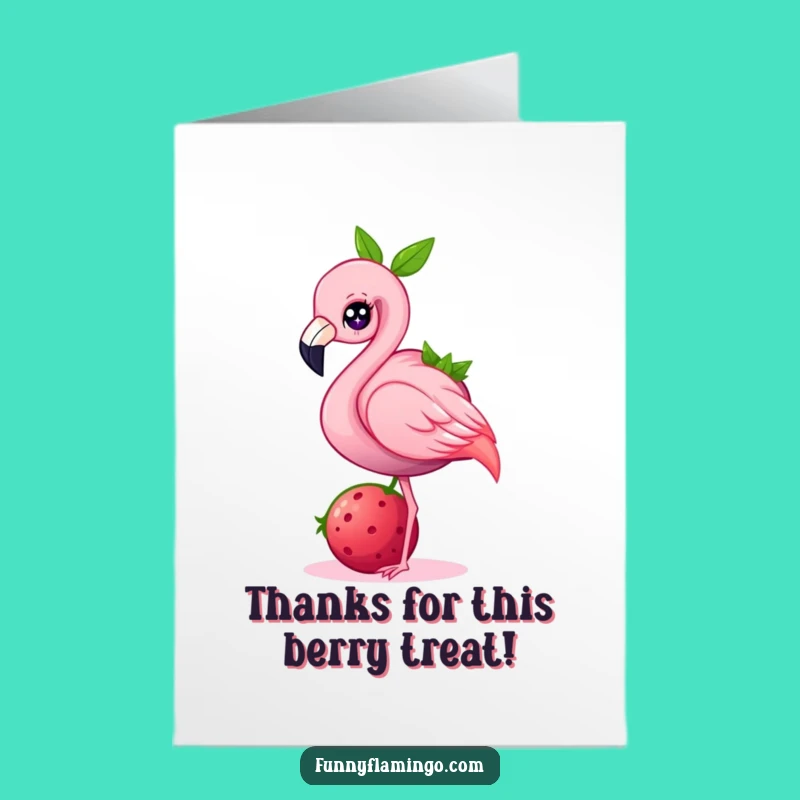 Free Printable Flamingo Thanks Card: Express Gratitude with a Hilarious, Downloadable Design!