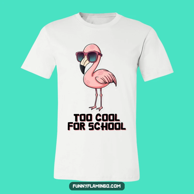 Funny Cool Flamingo T-Shirt - Oversized Sunglasses and Hilarious Vibes Gift