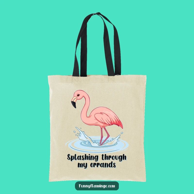 Funny Flamingo Splash Tote: Carry Your Essentials with This Playful Bird Bag